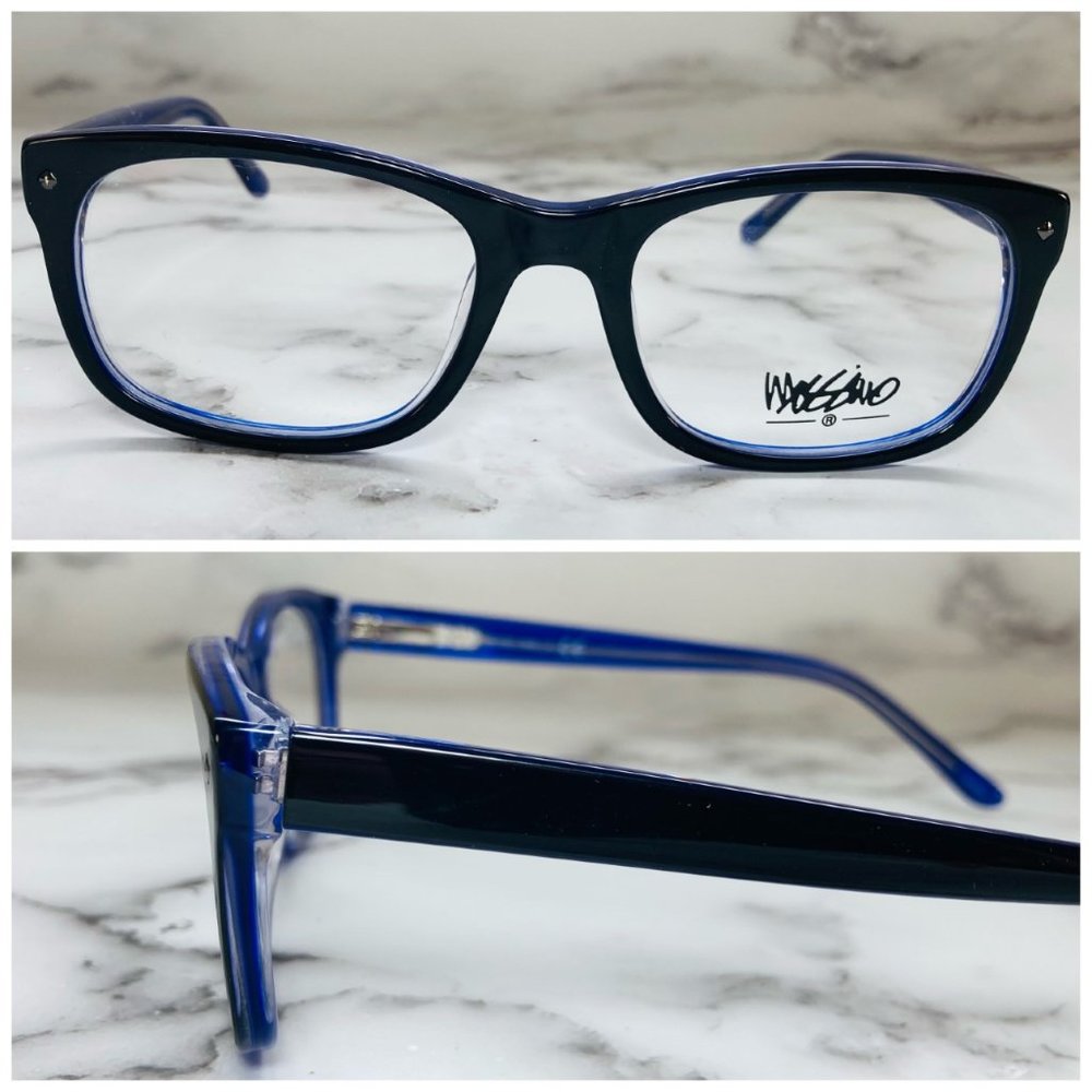 Mossimo Square Black & Blue Eyeglasses Glasses Frames NWOT